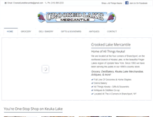 Tablet Screenshot of crookedlakemercantile.com
